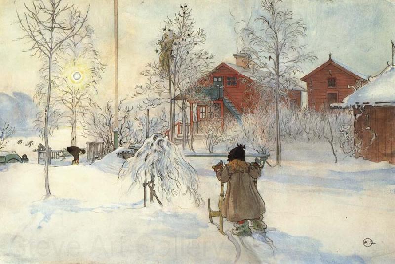 Carl Larsson The Front Yard and the Wash House